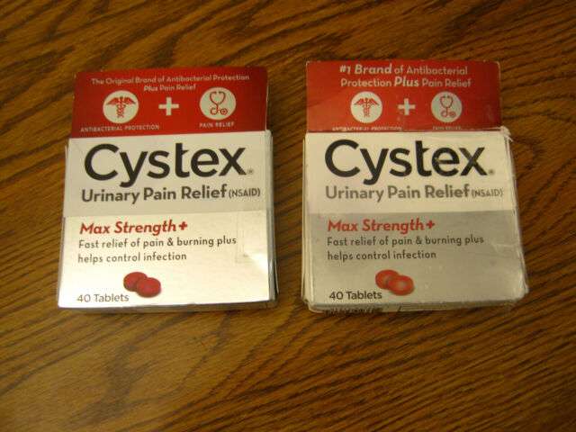 2 CYSTEX URINARY PAIN RELIEF MAX STRENGTH 40 Ct EA 80 TOT EXP 8/21 ...
