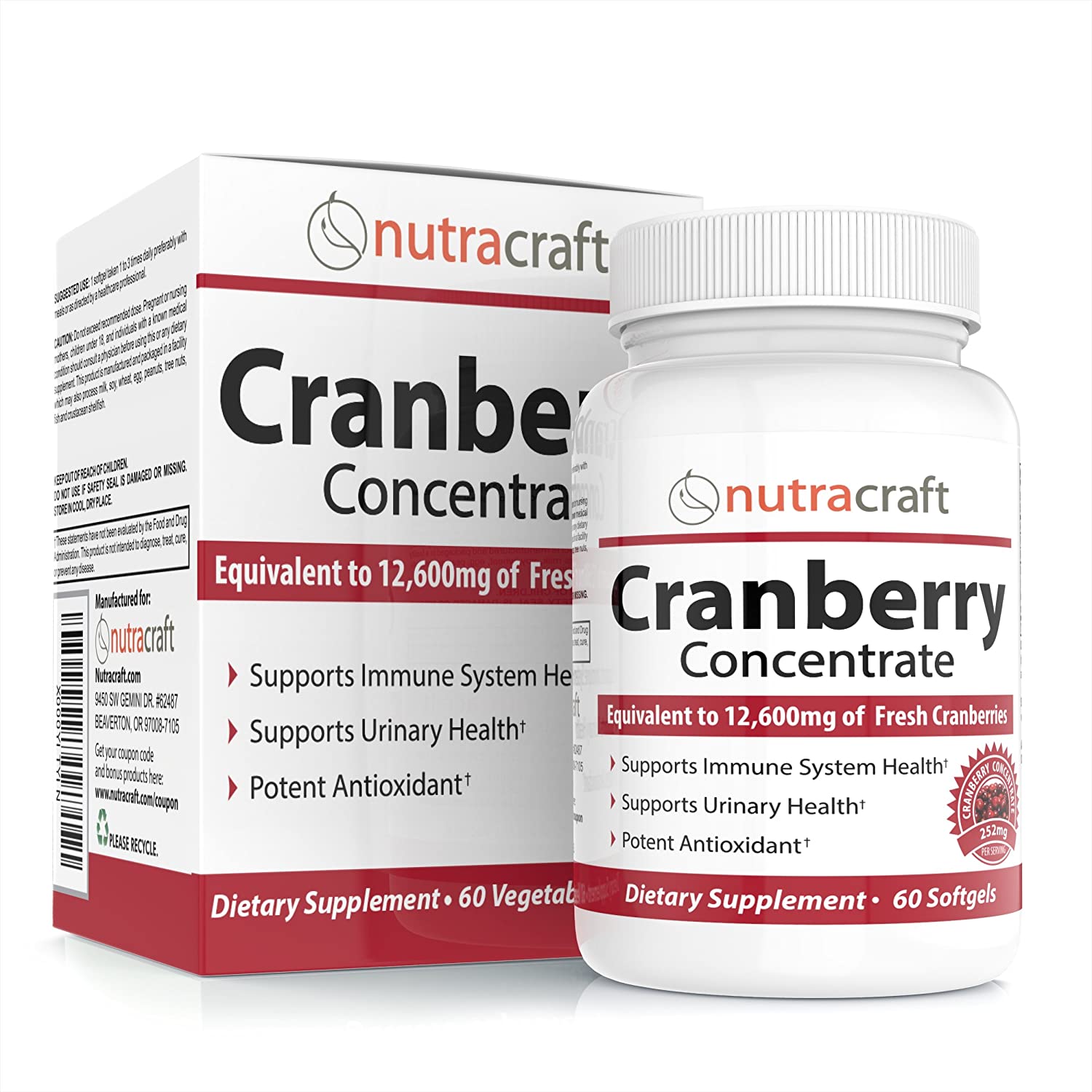 3x Cranberry Extract Supplement For Bladder &  Urinary Tract Infection ...