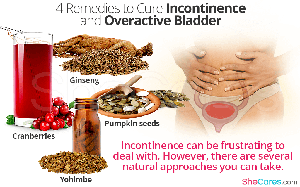 4 Remedies to Cure Incontinence and Overactive Bladder