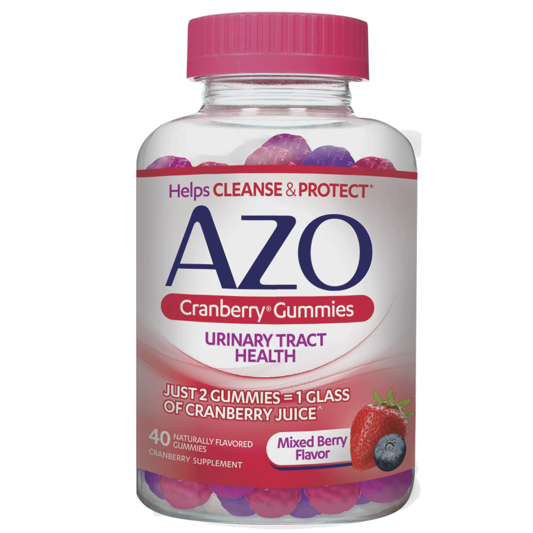 AZO Cranberry Gummies, Urinary Tract Health, Helps Cleanse &  Protect ...