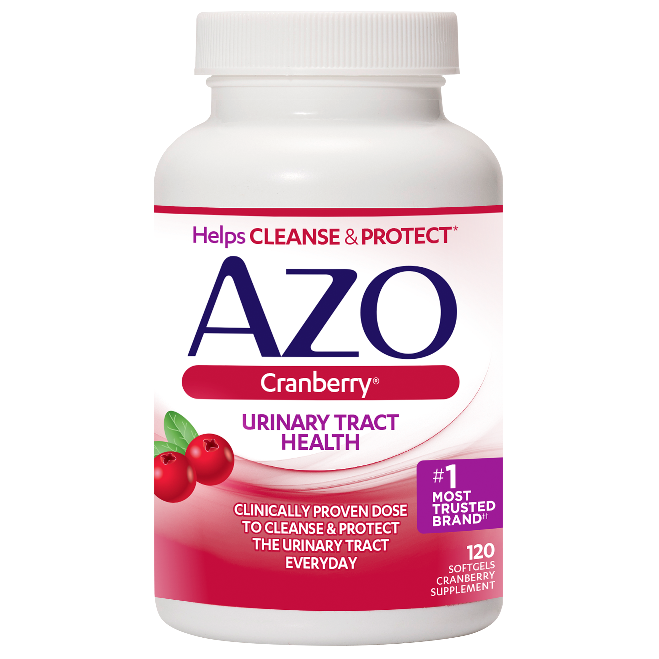 AZO Cranberry Softgels, Urinary Tract Health, Helps Cleanse &  Protect ...