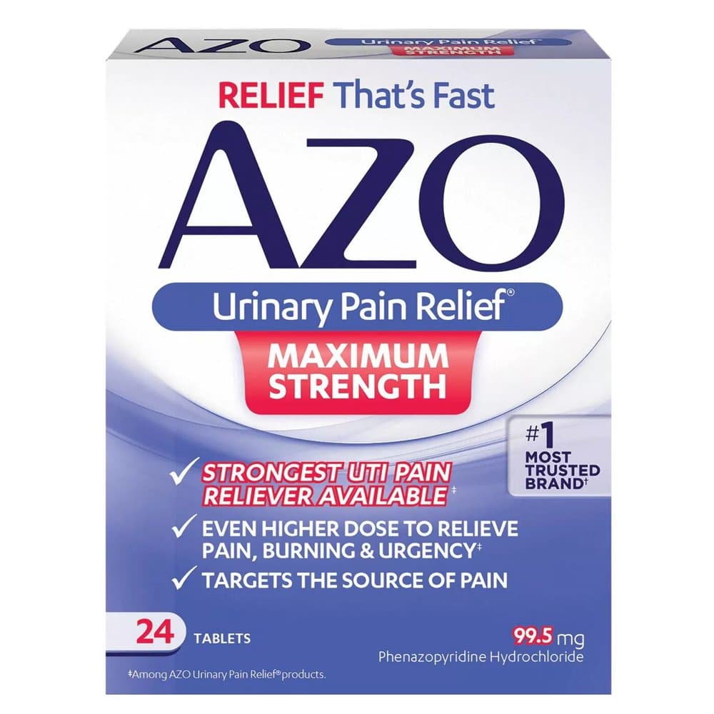 AZO Maximum Strength Urinary Tract Infection Burning Sensation Fast ...