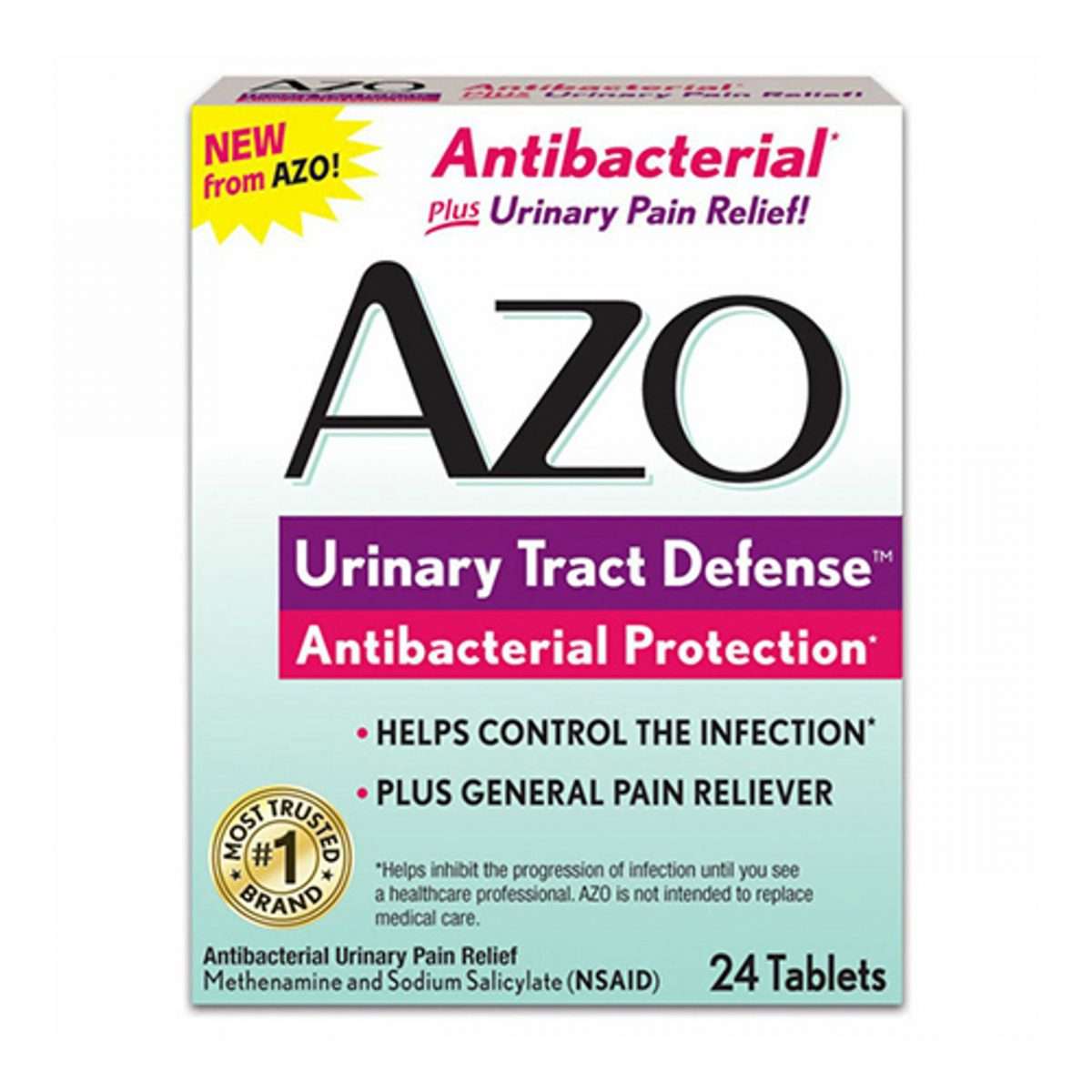 Azo Urinary Tract Defense Antibacterial Protection Tablets, 24 Ea ...