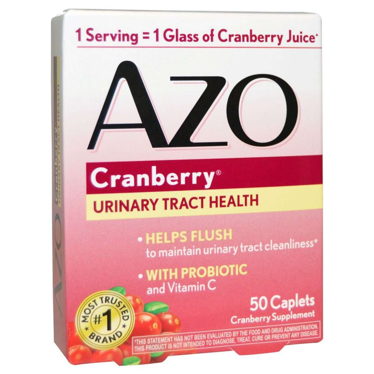 Azo, Urinary Tract Health, Cranberry, 50 Caplets