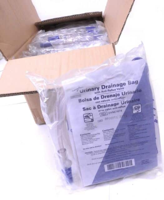 Box of 20 Medline Urinary Drainage Bag 2000Ml w/ Anti