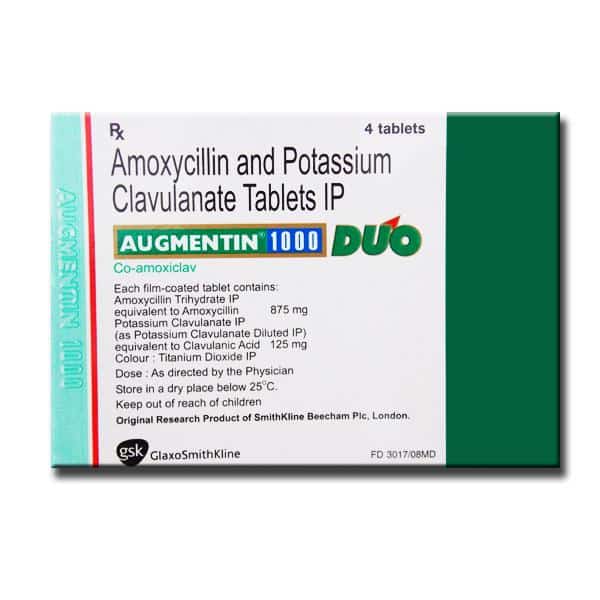 Buy Augmentin 1000 Duo Tablet: Get Glaxosmithkline products at upto 40% ...