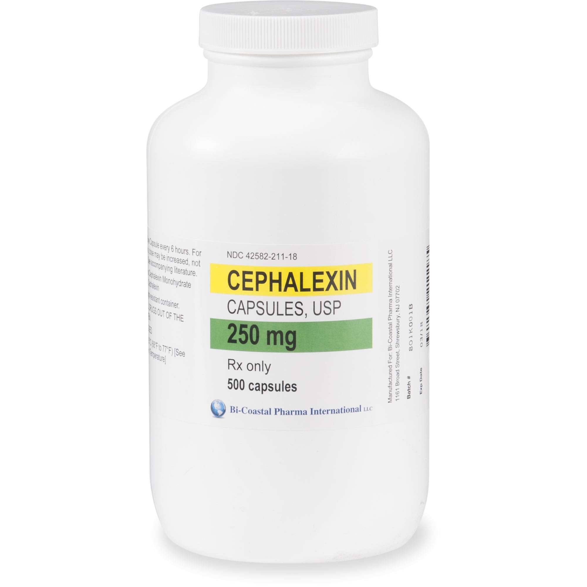Cephalexin (Generic) 250 mg, Single Capsule