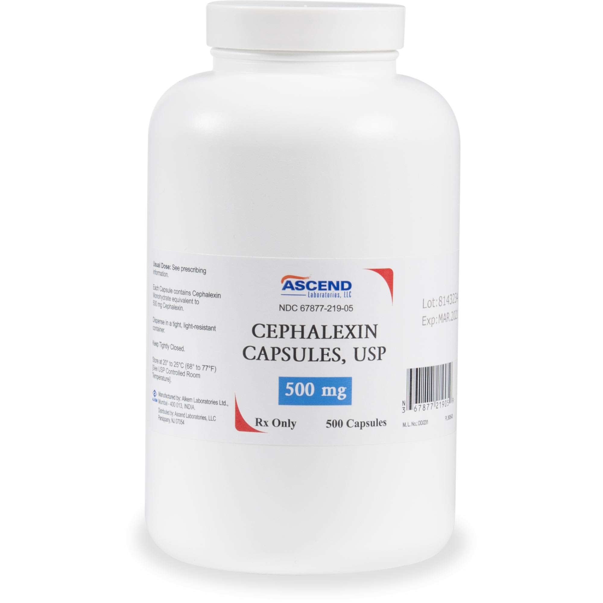 Cephalexin (Generic) 500 mg, Single Capsule