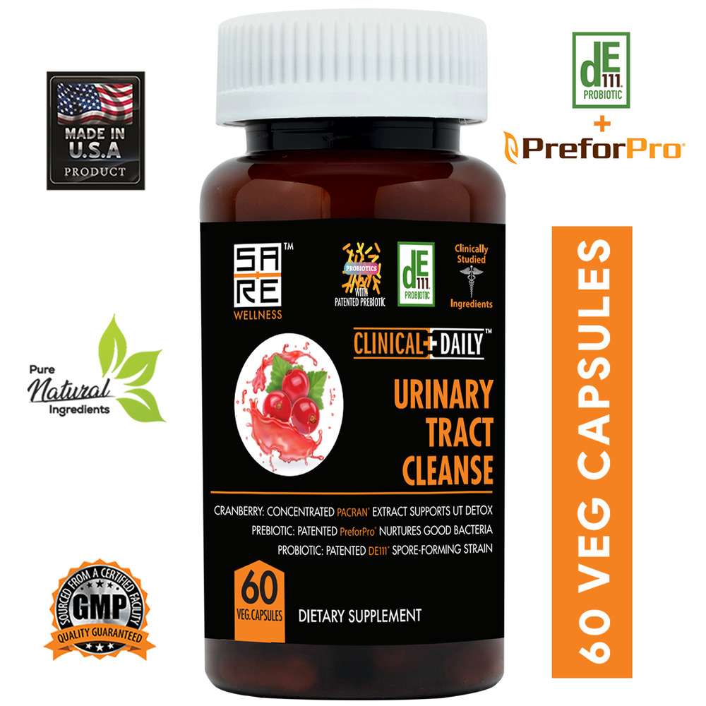 CLINICAL DAILY Urinary Tract Cleanse. Pure Cranberry Extract Prebiotic ...