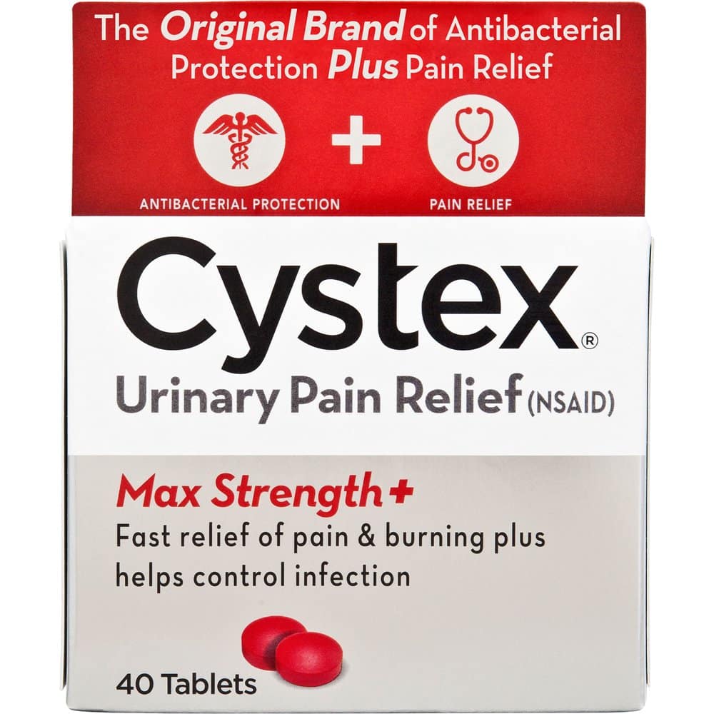 Cystex Urinary Pain Relief Tablets for Urinary Tract InfeCtions, 40 Ct ...