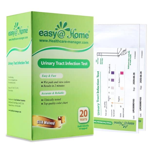 Easy@Home UTI Test Strips Urinary Tract Infection 20 Pouches/Box (UTI ...