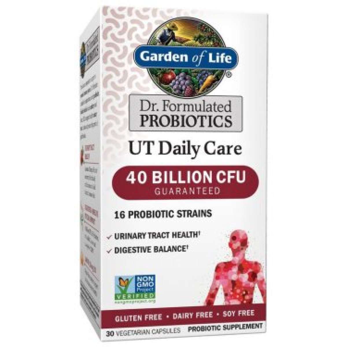 Garden of Life Dr. Formulated Urinary Tract Probiotic Capsules, 40 ...
