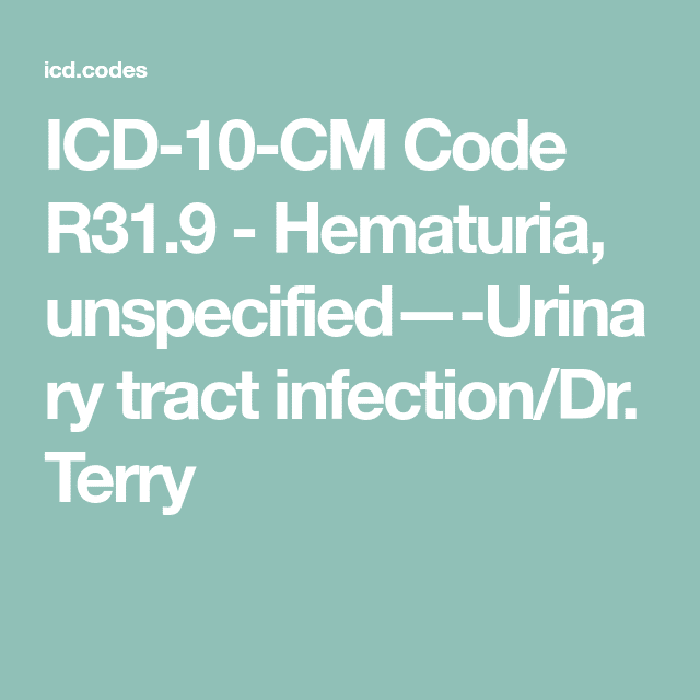 Icd 10 Code For Urinary Tract Infection