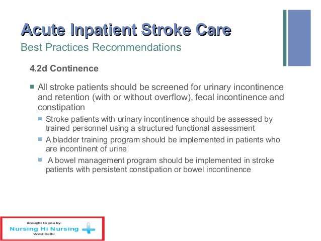 Nursing care across the acute stroke