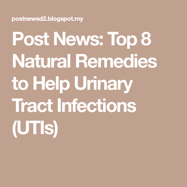 Post News: Top 8 Natural Remedies to Help Urinary Tract Infections ...