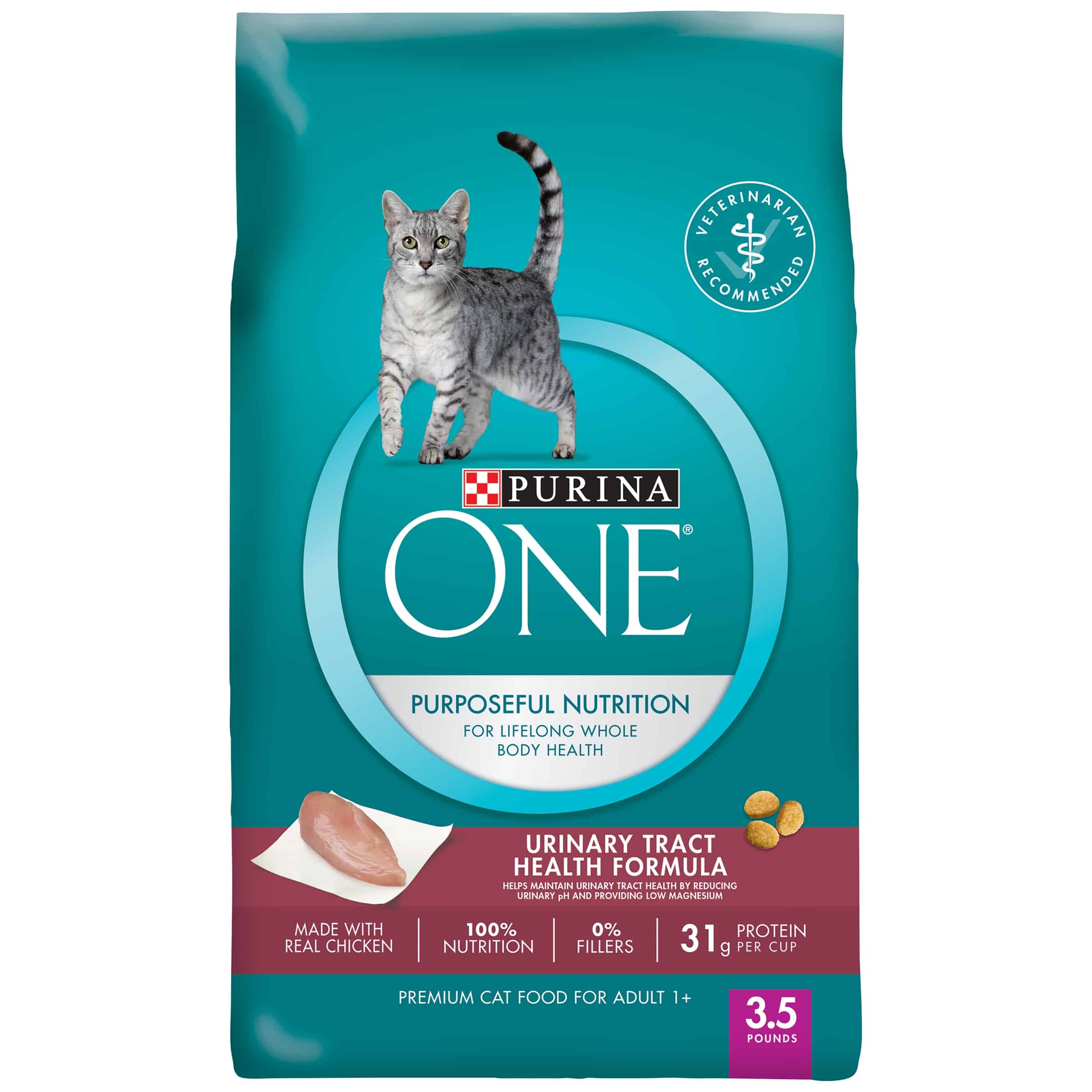 Purina ONE Urinary Tract Health Formula Adult Premium Cat Food 3.5 lb ...