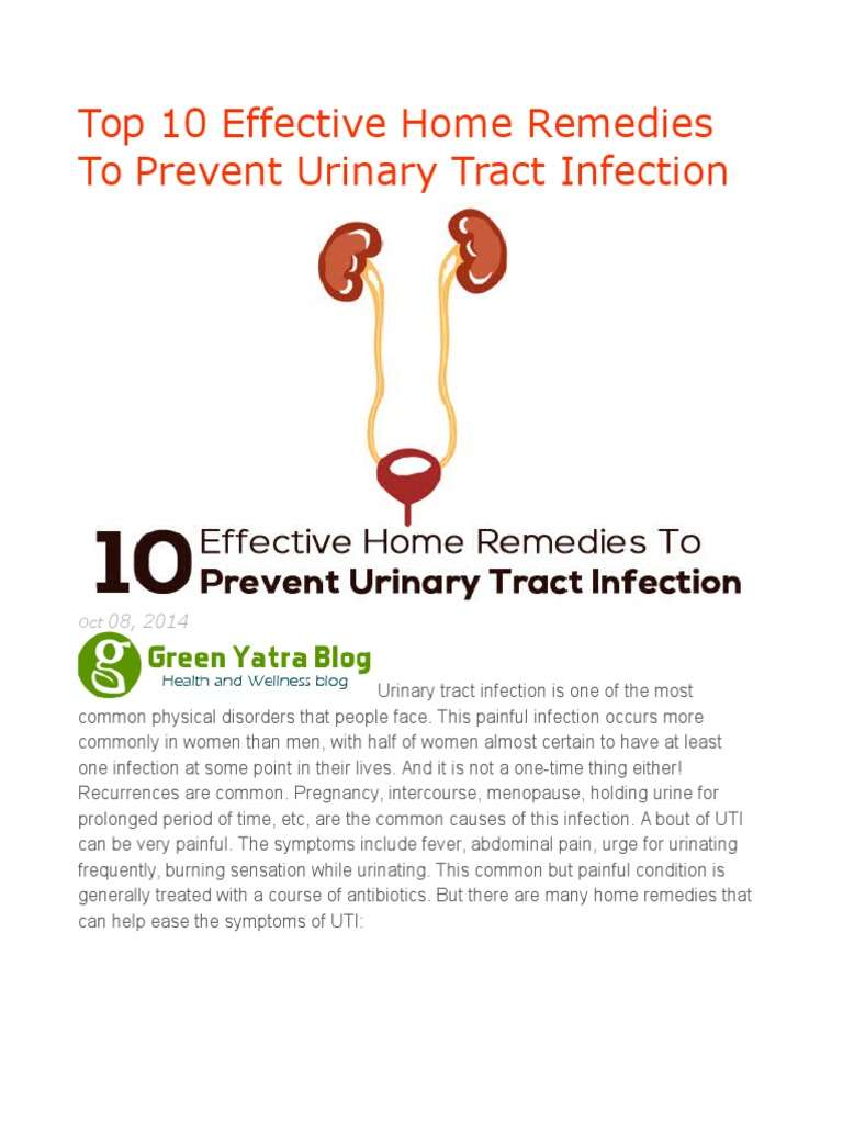 Top 10 Effective Home Remedies to Prevent Urinary Tract ...