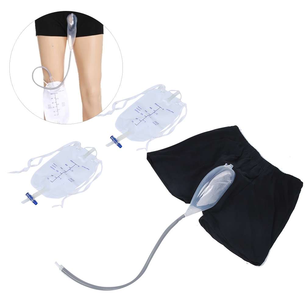 Upgrade Incontinence Men Urine Leg Bag Silicone urine collector with ...