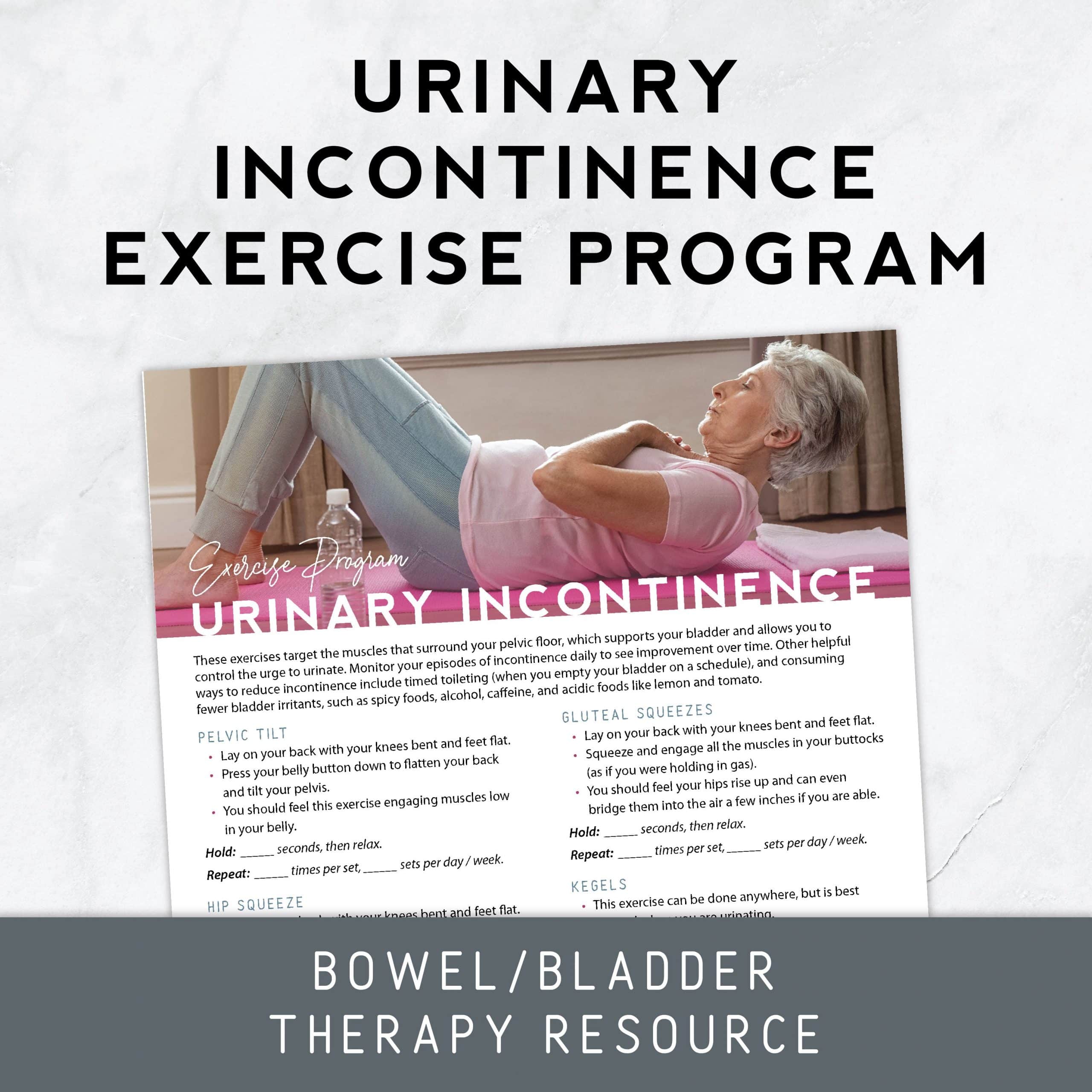 Urinary Incontinence Exercise Program â Therapy Insights