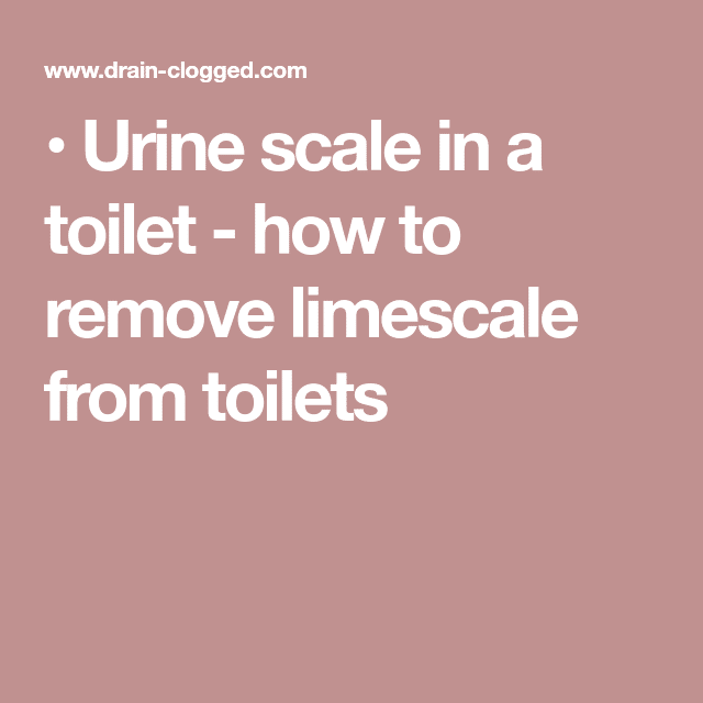 Urine scale in a toilet