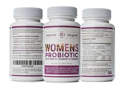 Womens Probiotic 60ct, 6 Billion CFU with Cranberry, D