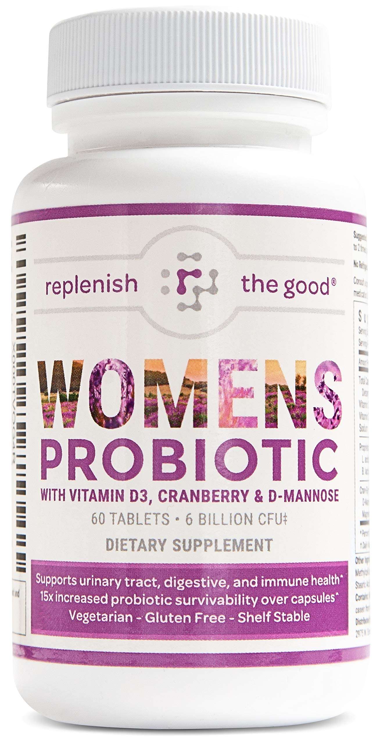 Womens Probiotic 60ct, 6 Billion CFU with Cranberry, D ...